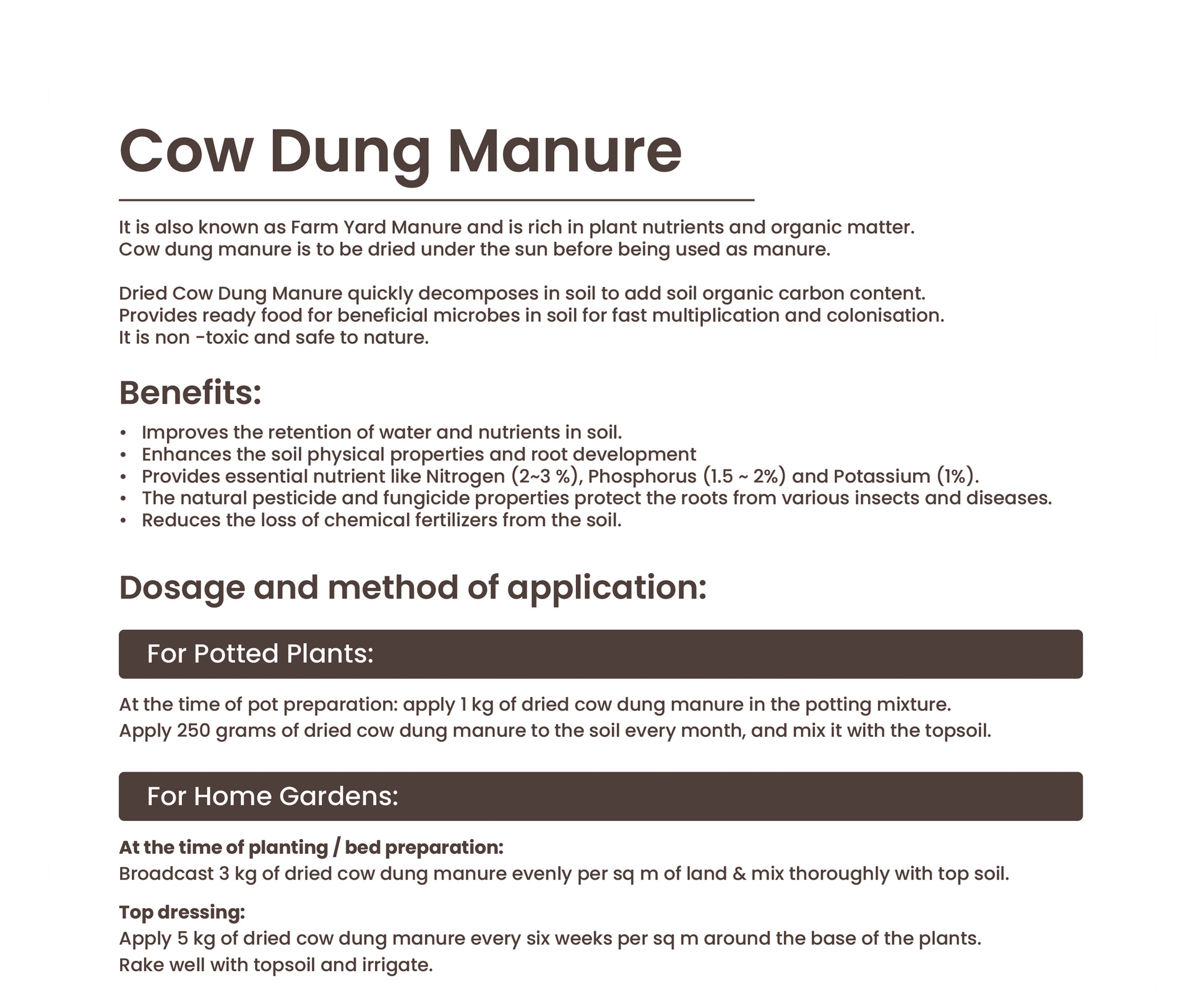 Cow Dung Powder