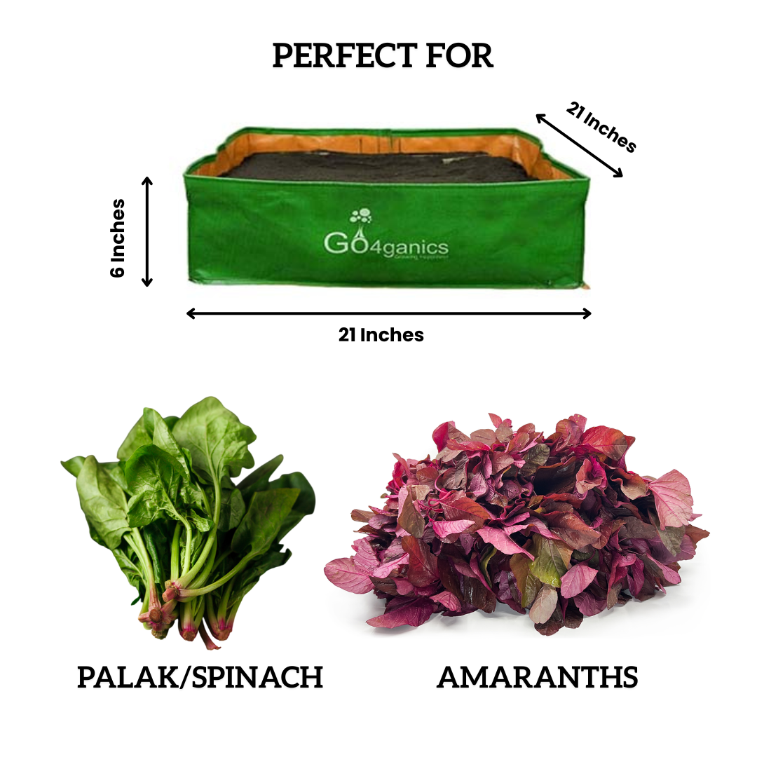 Vegetable HDPE Grow Bags for Plants - Choose Any Size | Minimum 5 Bags Total