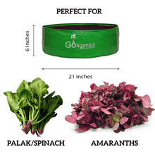 Set of 10 HDPE grow bags for vegetables by Go4ganics, durable plastic planting containers for gardening and vegetable growth.