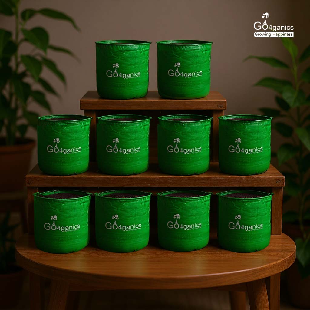 GO4ganics All Size HDPE Grow Bags for vegetables and Gardening 3