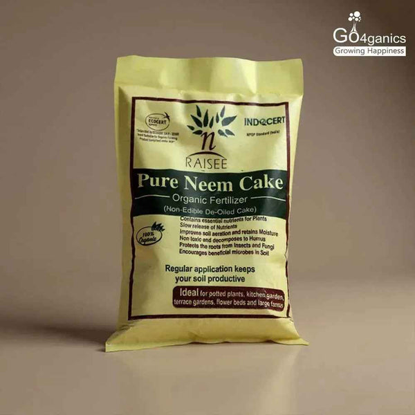 Organic compost and neem cake powder from Go4ganics, suitable for making potting mix and nourishing plants and vegetables.