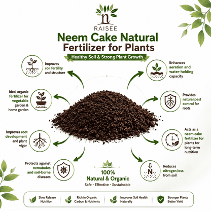 nRAISEE –  Neem Cake Natural Fertilizer for Plants – 100% Pure