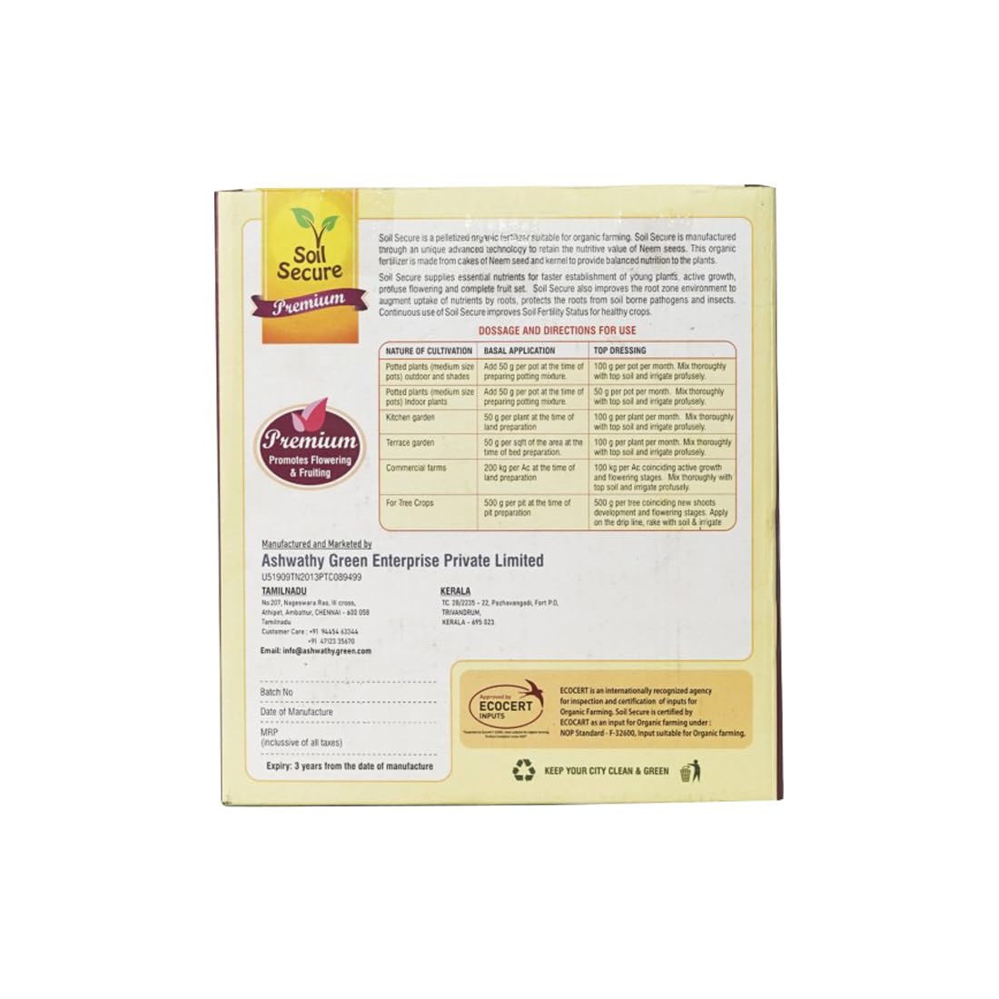 Soil Secure (De-Oiled Cake Fertilizer - Granule)