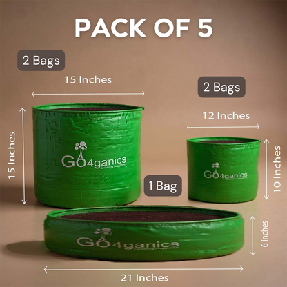 Vegetable Grow Bag Combo (Pack of 5) Option 2