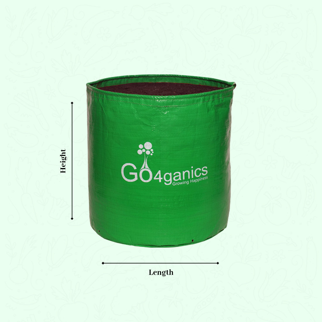 GO4ganics All Size HDPE Grow Bags for vegetables and Gardening