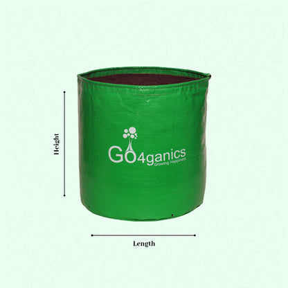 GO4ganics All Size HDPE Grow Bags for vegetables and Gardening