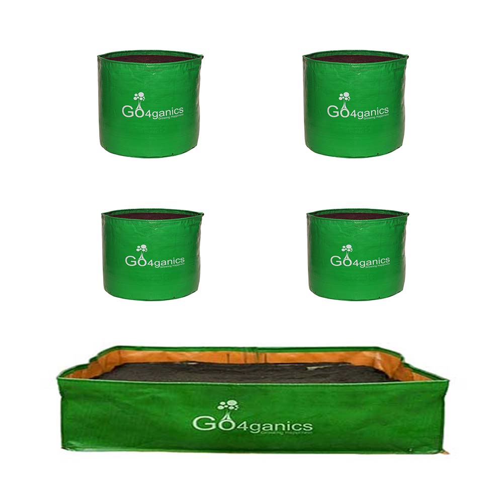 Mix Size Grow Bags for Balcony & Terrace Gardening (Pack of 5)