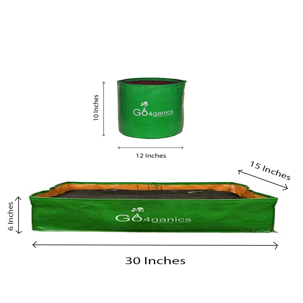 XL Vegetable HDPE Bags for Terrace & Balcony Gardening (Pack of 5)
