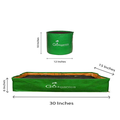 XL Vegetable HDPE Bags for Terrace & Balcony Gardening (Pack of 5)