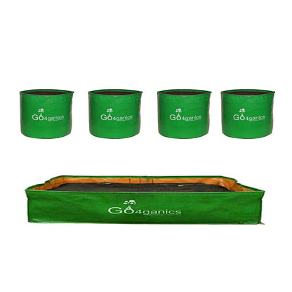 XL Vegetable HDPE Bags for Terrace & Balcony Gardening (Pack of 5)