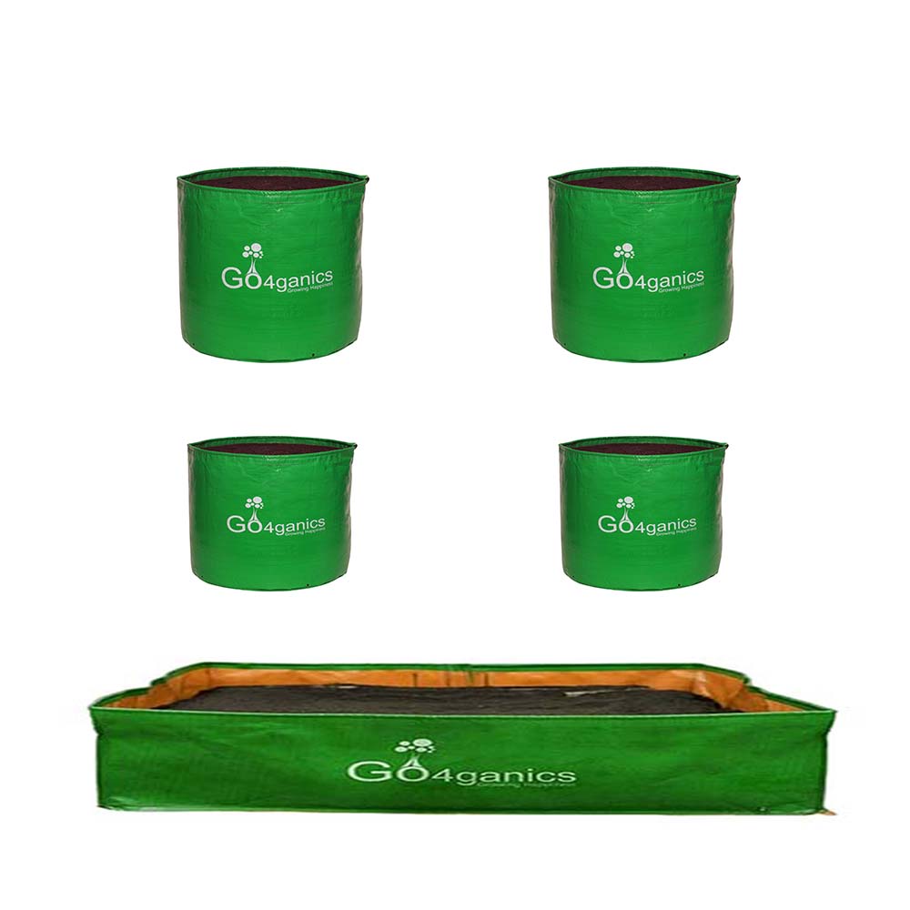 XL Vegetable HDPE Bags for Terrace & Balcony Gardening (Pack of 5)