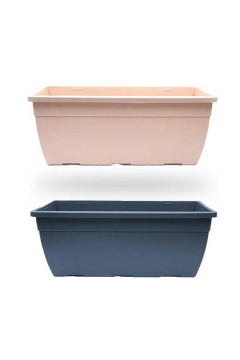 RECTANGULAR POT  20" IVORY