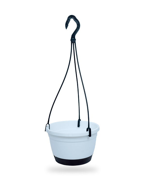 TUKA HANGING POT 20 - 1 TIER IVORY