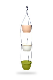 TUKA HANGING POT 20 - 3 TIER IVORY