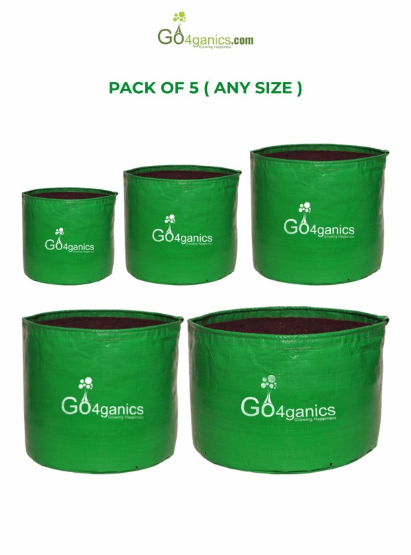 HDPE GROW BAG (Any Size - Total 5 pcs) - Choose Size and Qty, Add to Cart (Listed price is for single piece only)