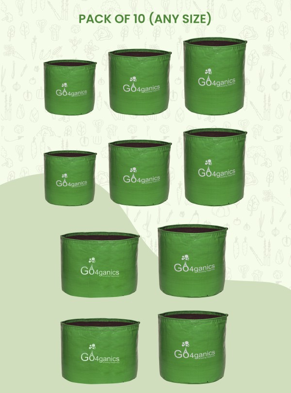 HDPE GROW BAG (Any Size - Total 10 pcs) - Choose Size and Qty, Add to Cart (Listed price is for single piece only)