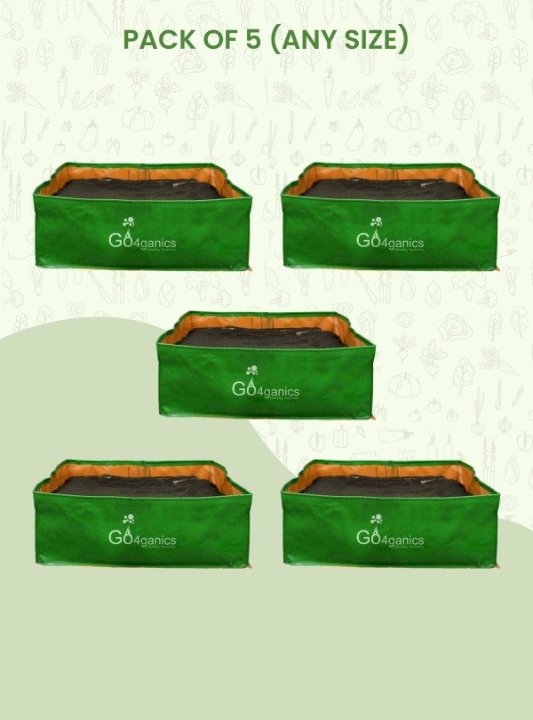 HDPE GROW BAG (Any Size - Total 5 pcs) RECTANGULAR - Choose Size and Qty, Add to Cart (Listed price is for single piece only)